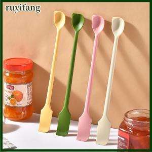 ruyifang 1Pcs Silicone Spatula Heat Resistant Long Handle Dual-Ended Scraper With Spoon Jam Spatulas Kitchen Gadget Kitchen Accessories