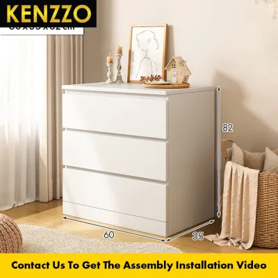 [FREE SHIPPING] KENZZO 4 Door & 2 Door Wooden Wardrobe / Almari Baju / Bedroom Concept / Multi Compartment Wardrobe / 4 Door Wardrobe