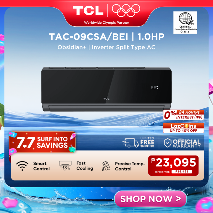 TCL BEI Series CoolPro | Obsidian+ Inverter Aircon Split-type Air ...