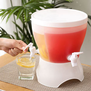 🇸🇬 <LazMall> 5l Drink Dispenser Barrel Rottable Large Capacity Drink Cold Kettle Water Swivel Beverage Barrel Container