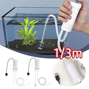 CHDHALTD USB Powered Fish Tank Water Changer Gravel Cleaning with Filter Self Priming Water Pump Circulation Pump High Flow Electric Suction Drainer For Fish Tank