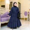 Gamis Anak Perempuan Usia 7 - 13 Tahun / Dress anak Katun Polos / Gamis susun anak terbaru 2024. 