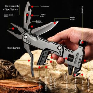 EDC tool Wrench universal folding pliers Hand Tools Multi functional wrench Hammer combination universal folding pliers