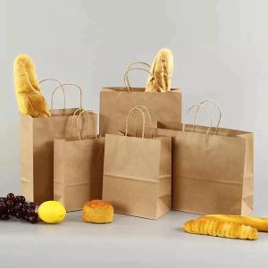 10PCS/Pack Portable Kraft Paper Bags Gift Packaging Bags Shopping Paper Bags