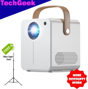 TG CP350 Smart Projector 1080p Full HD HDMI Compatible USB for Android iOS with Tripod Stand 210cm For Home & Travel Use