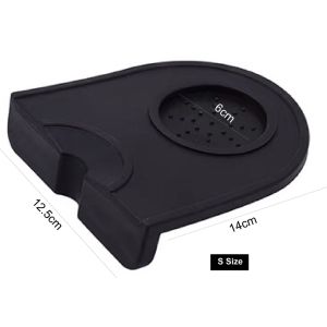 【i Cafilas】[CM] Espresso Coffee Tamper Mat Food Grade PP Silicone Anti Slip Function Black Col Various Size