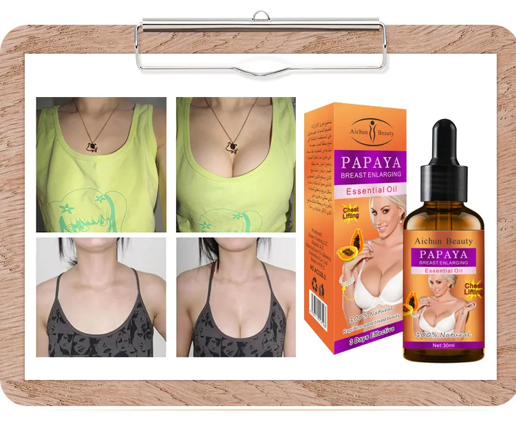 100 Nature Papaya Breast Enlargement Oil Fast Growth Firming