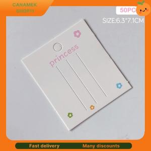 ❣️❣️❣️ 50PCS Blank Hair Clip Paper Cards Hair Accessories Jewelry Display Card Fashion Hair Clip Holder Headwear Packaging Card