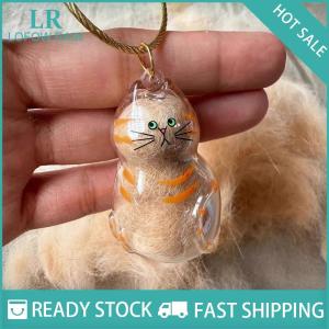 LF Wholesale✨Flash Sale ✨ ที่เก็บผมรูปแมวพวงกุญแจแบบพกพาทำมือตุ๊กตารูปแมวอุปกรณ์เสริมพวงกุญแจ