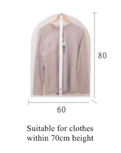 JOM23 Clothes Dust Cover PEVA Waterproof Transparent Suit Jacket Dress Garment Storage Cover Bag Protector Home Anti-dust