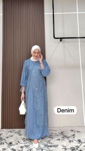 BEST SELLER KINARA DRESS SATIN SILK MIX BRUKAT GAMIS KONDANGAN WANITA TERBARU BUSUI FRIENDLY