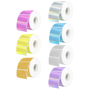 300Pcs Sparkling Thermal Label Water Resistant Adhesive Label Sticker Address Labels Labels Roll For Retail Parcels