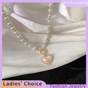 [COD] liuchuanbing Jewellery Korean Elegant Jewelry Necklace Ladies Rhinestone Heart Pendant