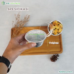 [ 10 PCS ] Alumunium Foil Tray Cup RX 145 + Tutup Zupa Soup Macaroni Schotel Klapertart Cake Cupcake Muffin