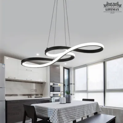 [SG Seller]For Dining Room Living Room Bedroom Room Tricolor Remote Control Hanging Lamp LED Dimmable Pendant Lights Remote Control Lights