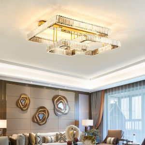 Modern Crystal Gold Round LED Ceiling Hanging Lamps Living Dining Table Room Bedroom Kitchen Home Decor Pendant Chandelier Light