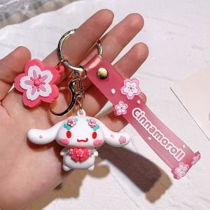 Sakura Themed Kuromi Keychain – Silicone Cartoon Doll With Wrist Strap Perfect Valentines Day Gift For Girls