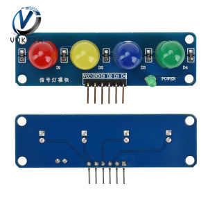 โมดูลสัญญาณไฟโมดูลแสดงผล LED 4ไฟ Led ตัวเลข DC 3.3-5V ST009โมดูลไฟจราจร