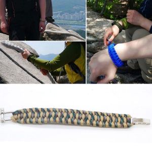 PENTU การออกแบบที่ไม่ซ้ำ ลดกระหน่ำ เชือกทอมือ พาราคอร์ด ปรับได้ หัวเข็มขัดโลหะผสม 7 สแตน สร้อยข้อมือถัก สร้อยข้อมือเอาตัวรอด สร้อยข้อมือ สายรัดข้อมือเชือกร่ม