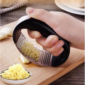Stainless Steel Garlic Press Rocker - Professional Grade Garlic Mincer Crusher and Garlic Presser