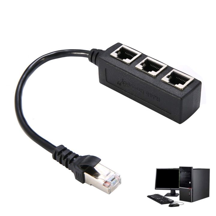 RJ45 LAN to 3 RJ45 LAN Splitter Network Adapter Cable | Lazada PH