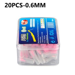 5/20Pcs L Shape Interdental Brushes Tooth Push-Pull Removes Plaque Teeth Oral Care Hygiene Tool 0.6mm