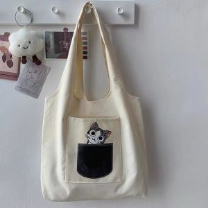 Student Tote Bag Korean Style Fashion Large Capacity Canvas Beg Cute School Bag 补习手提包 补习袋 帆布包