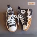 Sepatu Sneakers Anak Cewek Cowok Zipper Star Hitam Krem Putih (622). 