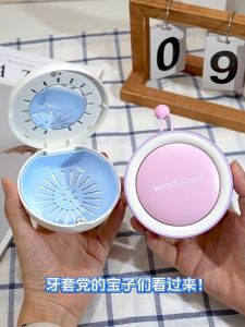Quivlox Denture Box Portable Retainer Case Mouth Guard Storage Holder Braces Container Orthodontic Clean Basket Bekas Gigi