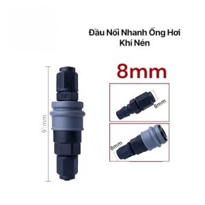 Cút Nối Hơi bằng Nhựa Thép Siêu Bền Đầu Nối Nhanh Ống Hơi Khí Nén Khớp Nối Nhanh Khí Nén