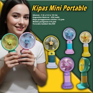 SOPO NGIRO  Kipas Mini USB Portable Dengan Dock Lucu - Kipas Angin Genggam Mini Portable Untuk Outdoor Mini Fan  Kipas Angin Tangan Kipas Angin Mini Portabel Mudah Dibawa Desain Unik USB