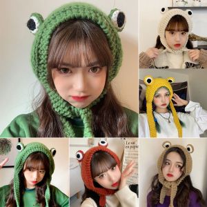 JING Party Baby Anime Hat Costume Cap Beanie Hats Crochet Knitted Hat Fun Headdress Frog Hat