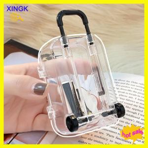 XINGK Transparent Jewelry Box Creative Mini Trunk Jewelry Organizer Simple Earrings Hairpins Storage Box Desktop Organizer Box