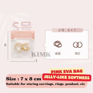 [KIMK] Premium Pink Eva Zip Lock Plastic Bag Transparent Bag Travel Plastik Ziplock Bag Gelang Earrings Ring 透明袋子 包裝袋自封袋