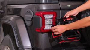 OnlyF U Rear Tail Light Lamp Taillight Decoration Cover for Jeep Wrangler JL 2018 2019 2020 2021 2022 2023 2024 Up Accessories P7Q2M