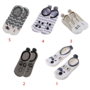 1 Pair Fluffy Slipper Socks Fuzzy Soft Warm Cosy Winter Bed Sleeping Socks with Non Slip Grips Gift for Women and Girls
