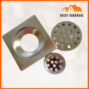 Stainless Steel Floor Drain Cover with Basket for Bathroom or Kitchen