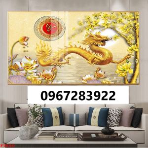 Gạch tranh 3d rồng phượng sang trọng