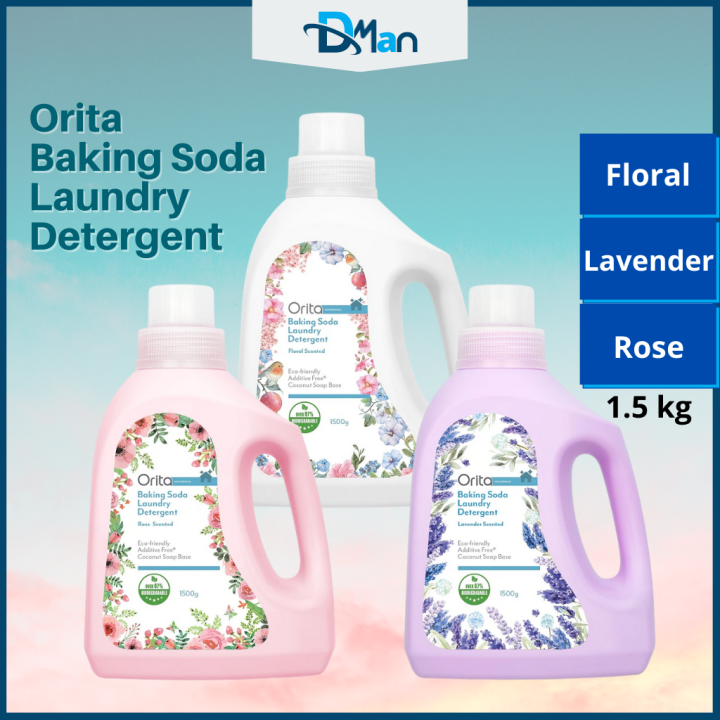 Orita Baking Soda Laundry Detergent 1.5kg - Floral Lavender Rose | Lazada