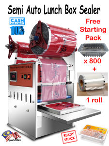 Semi Auto Lunch Box Sealer Semi-Automatic Lunch Box Sealing Machine / Mesin Pengedap Kotak Makanan/ 半自动饭盒封口机