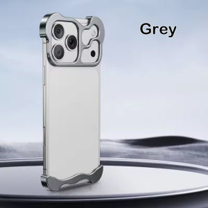 [JLK] lrregular Metal Bumper Phone Case IPhone 17 Pro Max 17 Air 16E 16 Plus With Lens Film Protection Bare Aluminum Alloy Shockproof Cover