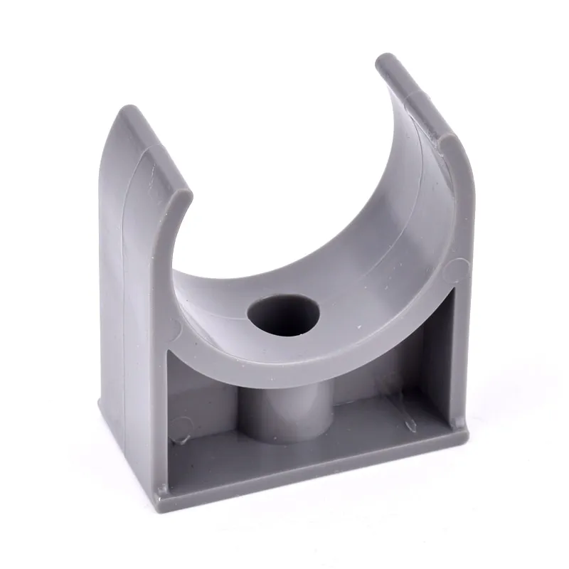 I.D 20~110mm White PVC Pipe Clamp Garden Irrigation Water Pipe Support Plastic Tube Wire Pipe Bracket Hanger PVC Pipe Connectors - 15 - View #2