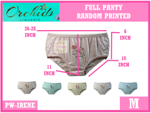 ORCHIDS FULL HALF DOZEN HIGH WAIST RANDOM COLOR PRINTED ADULT PLUS SIZE MATERNITY LOLA PANTY