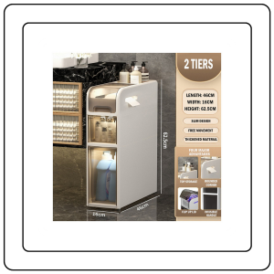 【JJ HOME】Bathroom Slim Storage Cabinet Space-saving Slim Design Storage Rack Multi-functional Bathroom Rack