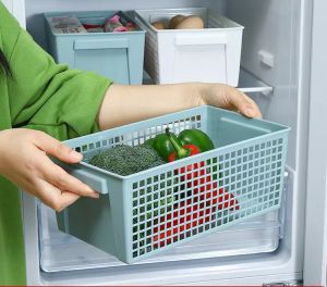 ReTouch Desk Office Storage Basket Wide Hollow Crate Bin Container School Supplies Kitchen Organizer KC113