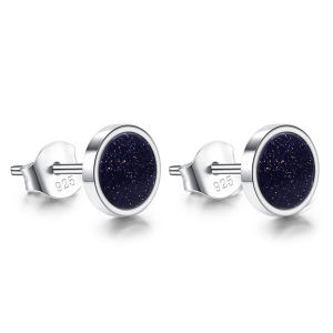 KUMAYES Metal Vintage 925 Silver New Black Onyx Claw MeStud Earrings Ear Studs Punk Earrings Fashion Jewelry