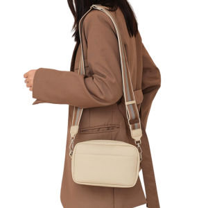 Premium Womens Square Crossbody Bag with Wide Strap Durable Solid Color Tote for Everyday Use