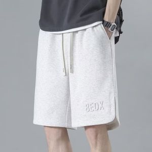 M-4XL ฤดูร้อนกางเกงขาสั้นขนาดบวกสำหรับผู้ชายสายรัดหลวมกางเกงขาสั้นกีฬาลำลองสำหรับผู้ชาย กางเกงขาสั้นผู้ชาย