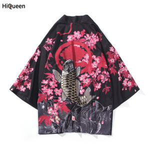 HiQueen รูปแบบชุดกิโมโนโคอิวินเทจเสื้อผ้าฝ้ายแขนสไตล์จีนหลวม