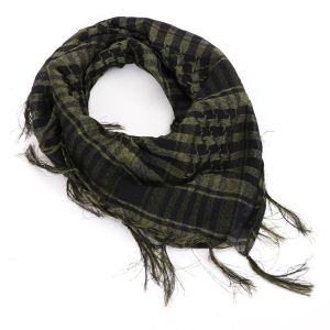 MAYIT 1Pcs 95x95cm Polyester Muslim Shemagh Scarf Square Neck Wrap Palestine Bandana Plaid Shawl Islamic Traditional Costumes Arabic Turban Hijab Adults